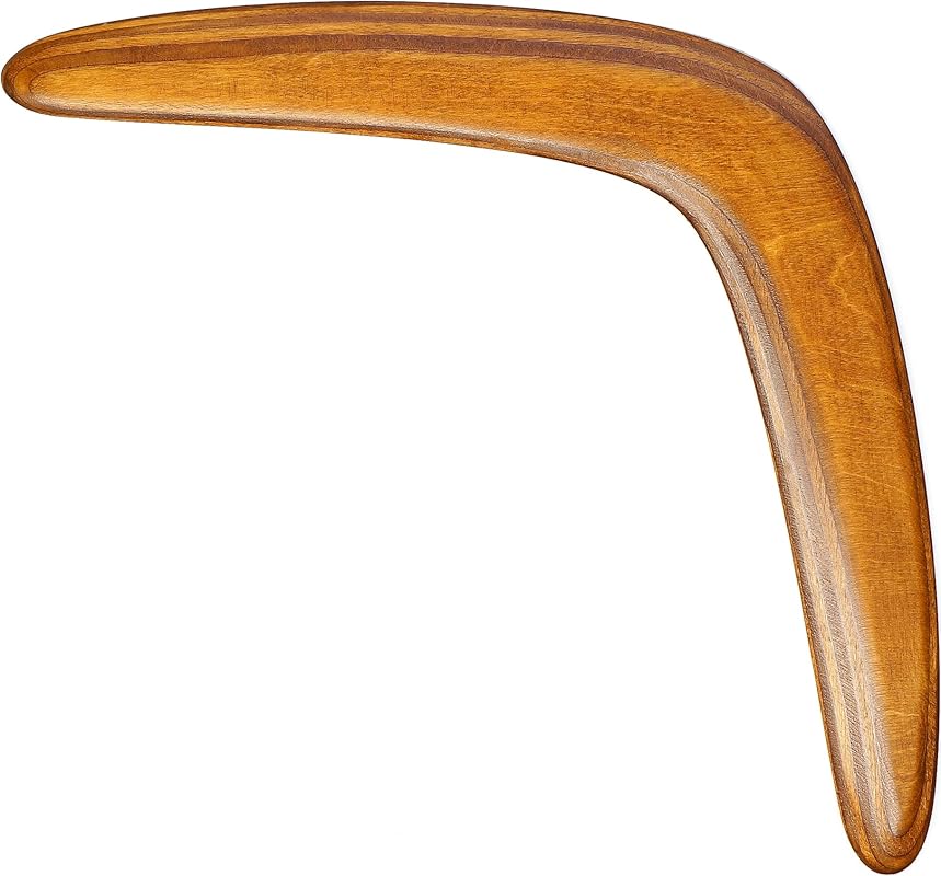 Masterfully Handcrafted Wooden Boomerang | Huge Size – 18 Inches | Flight-Tested, 100-Yard Range | Returning | Includes Throwing Guide | Boomerang for Adults | Colour: Light Brown Cedar