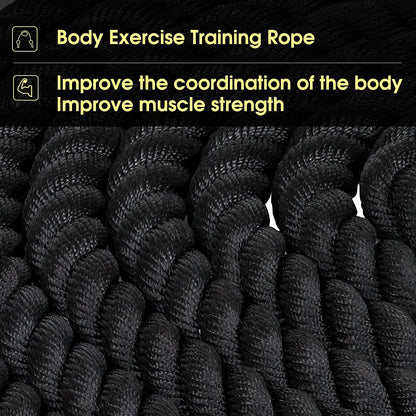 Max4out Battle Ropes 1.5 inch 30 ft - Polyester Workout Rope Heavy for Home Body Workouts Building