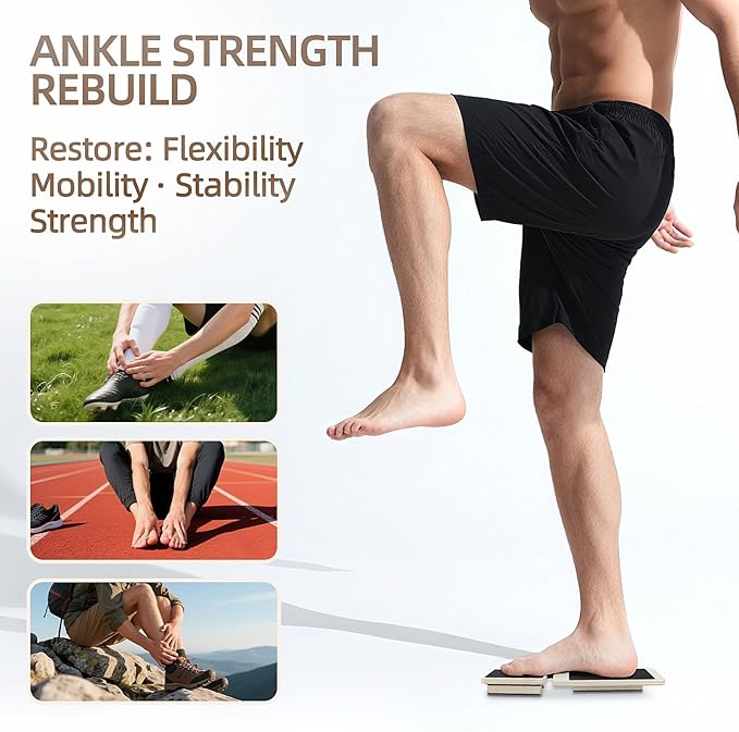 Ankle Strengthener Exerciser for Sprained, Ankle Mobility Balance Board, Single Leg Foot Strengthener Balance Board, Blackboard Foot Trainer, Ankle Strengthening Equipment for Plantar Fasciitis Relief