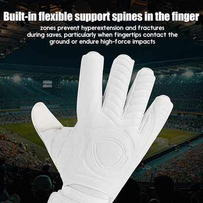 Soccer Goalkeeper Gloves with Finger Protection to Prevent Injuries, Strong Grip for Tough Tackles, Breathable Goal Keeper Gloves for for Kids, Youth and Adult