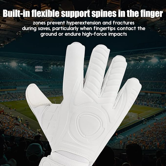 Soccer Goalkeeper Gloves with Finger Protection to Prevent Injuries, Strong Grip for Tough Tackles, Breathable Goal Keeper Gloves for for Kids, Youth and Adult