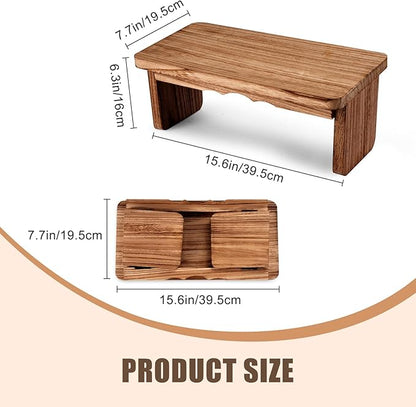 Yoga Meditation Benches - Yoga Bench,Wooden Zen Meditation Stool Kneeling Bench for Yoga Practice (Dark Brown)