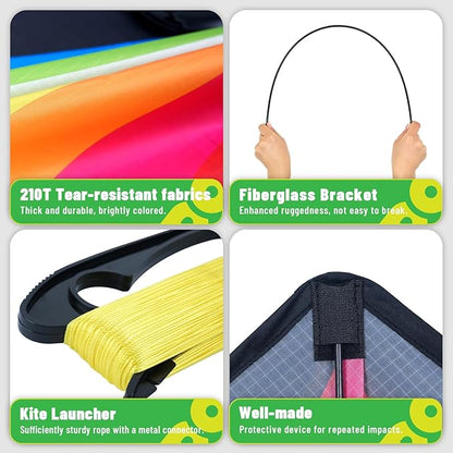 Triangular-Shaped Kite - Easy to Control, with an Eye-catching Design, it is Perfect for Outdoor Entertainment and Suitable for Beginners to use.