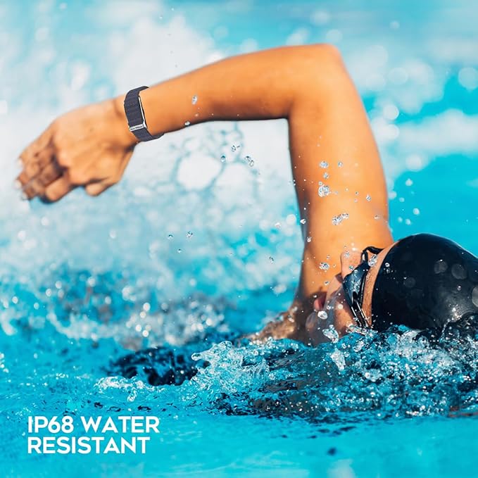 Smart Bracelet Activity Fitness Tracker, Health Wristband, Screenless Ultra Lightweight 17g Wearable 24/7 BP Health Monitor, 100+ Modes, Improve Sleep, Heart Rate Tracking for Women Men Free App