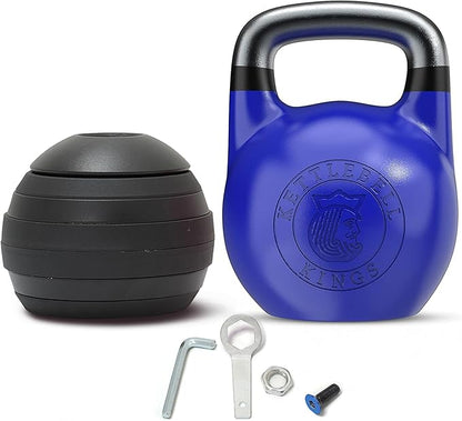 Kettlebell Kings Competition Kettlebells Weight (33mm handle) 4-32 KG | Hand weights Workout Gym Equipment & Strength training sets for Women & Men | Weights set for Home Gym