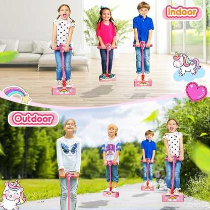 CUUGO LET'S GO! CG Jumping Promotes Growing Taller- Pogo Stick Foam Pogo Jumper for Kids, Toys for 3-12 Year Old Boys Girls Outdoor Toys Indoor Toys Fun Gifts Christmas Stocking Stuffers Gifts