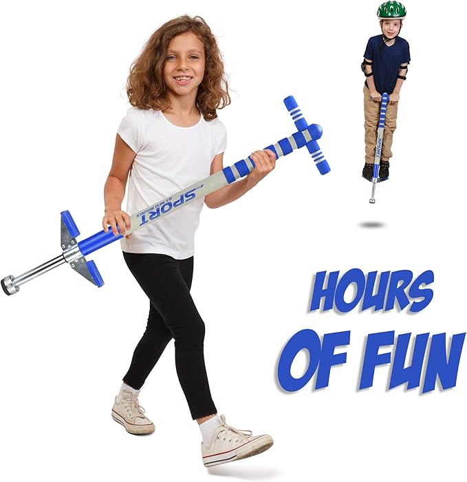 New Bounce Pogo Stick for Kids - Pogo Sticks, 40 to 80 Lbs - Sport Edition, Quality, Easy Grip, PogoStick for Hours of Wholesome Fun