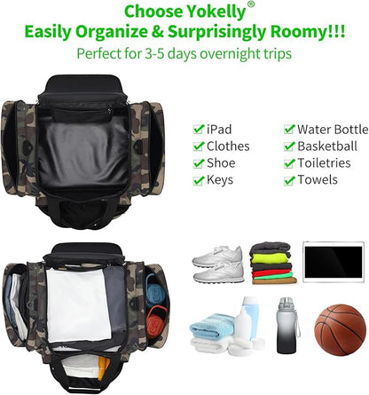 20 inch Sports Duffel Bag - for Travel Gym - Camo