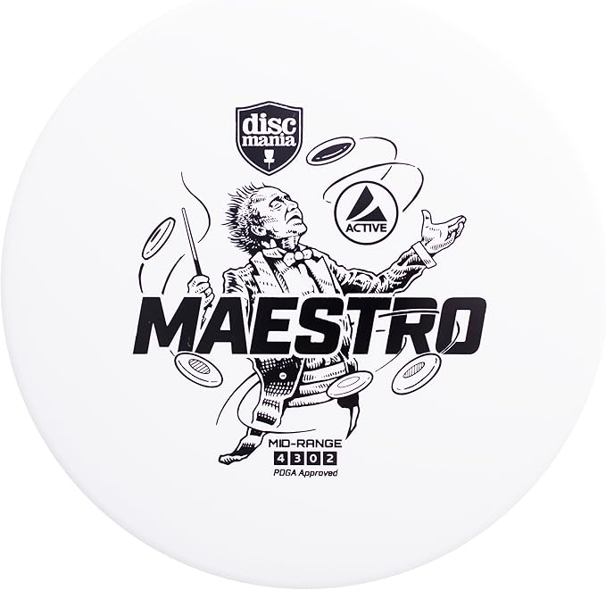 Discmania Disc Golf Set (5 Pack) | Active Line Disc Golf Starter Set | Shogun, Maestro, Magician, Mermaid & Mentor | Base Plastic, Easy to Throw | Ideal Gift for New Players (Colors May Vary)