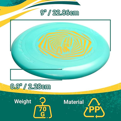 Wham-O Frisbee Go Flying Disc, 9 Inch Lightweight Sports Disc for Beginners Outdoor Beach Backyard Lawn Park Camping Family Activity Game - 70g