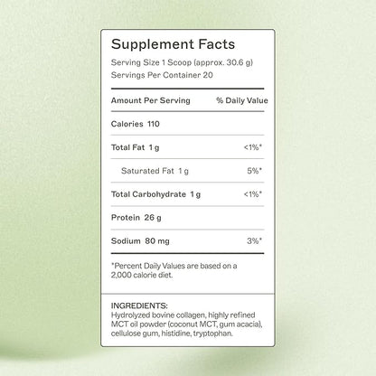 Amy Myers MD The Myers Way Paleo Protein Unflavored - Supports Gut Barrier Function & Daily Protein Needs - Collagen-Based, Grass-Fed - 21.59 oz (20 Servings)