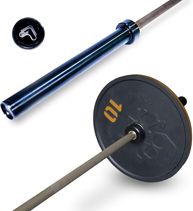 Tribe WOD Olympus Barbell Bar & Weight Bar - Durable, Bend-proof for Men and Women, Multipurpose Cerakote Weightlifting and Powerlifting Barbell for Home and Gym - Maximum Training Adaptability