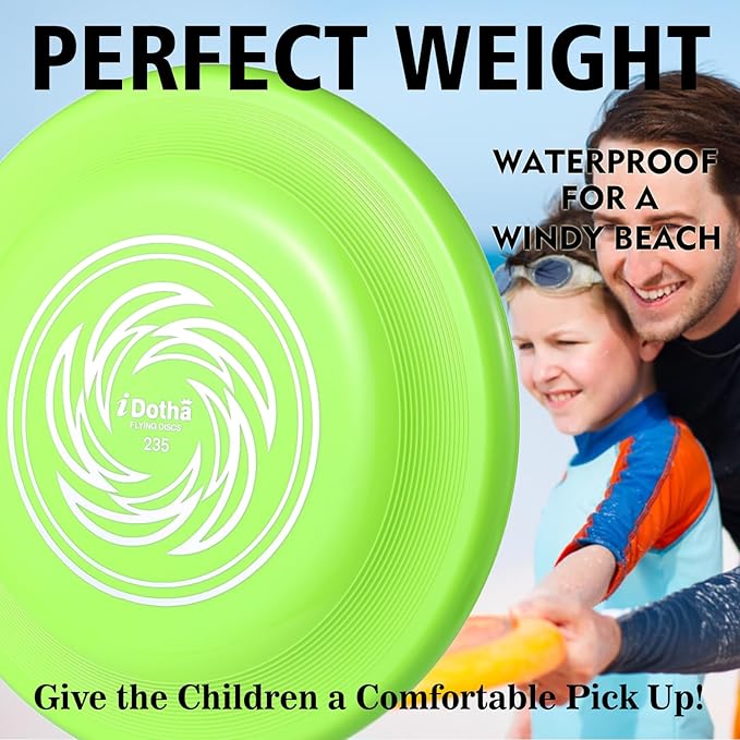 Sports Flying Disc, 2 Pack Compeition Flying Discs, Lightweight Durable Flying Disc Toys for Backyard Beach Lawn Park Outdoor Games, 105 Gram 9.3 Inch & 90 Gram 7.3 Inch.