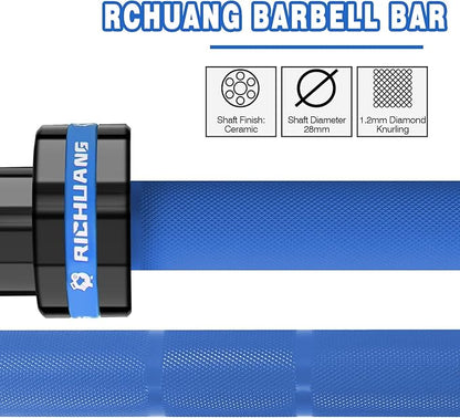 7ft Olympic Barbell, Weightlifting Barbell 28mm 45lb - 500/700/1000lbs Capacity with Smooth Spinning Sleeves, Olympic Bar Fits 2" Olympic Plates, for Snatch Clean Jerk - Home Gym Training