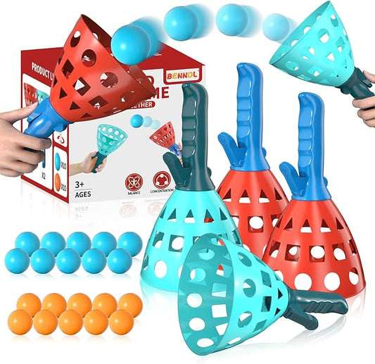 Bennol Outdoor Game Toys for Kids Boys with 20 Balls, Pop Pass Catch Ball Game Outside Toys Gifts