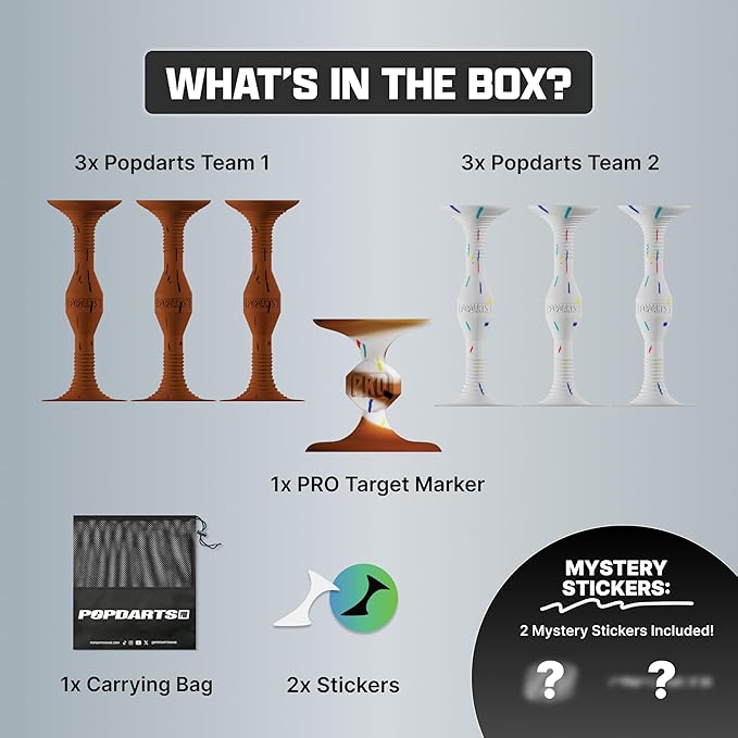 Popdarts PRO Pack Game Set (Party) - Indoor, Outdoor Suction Cup Throwing Game - Competition with a POP