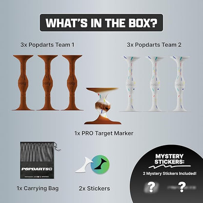 Popdarts PRO Pack Game Set (Party) - Indoor, Outdoor Suction Cup Throwing Game - Competition with a POP