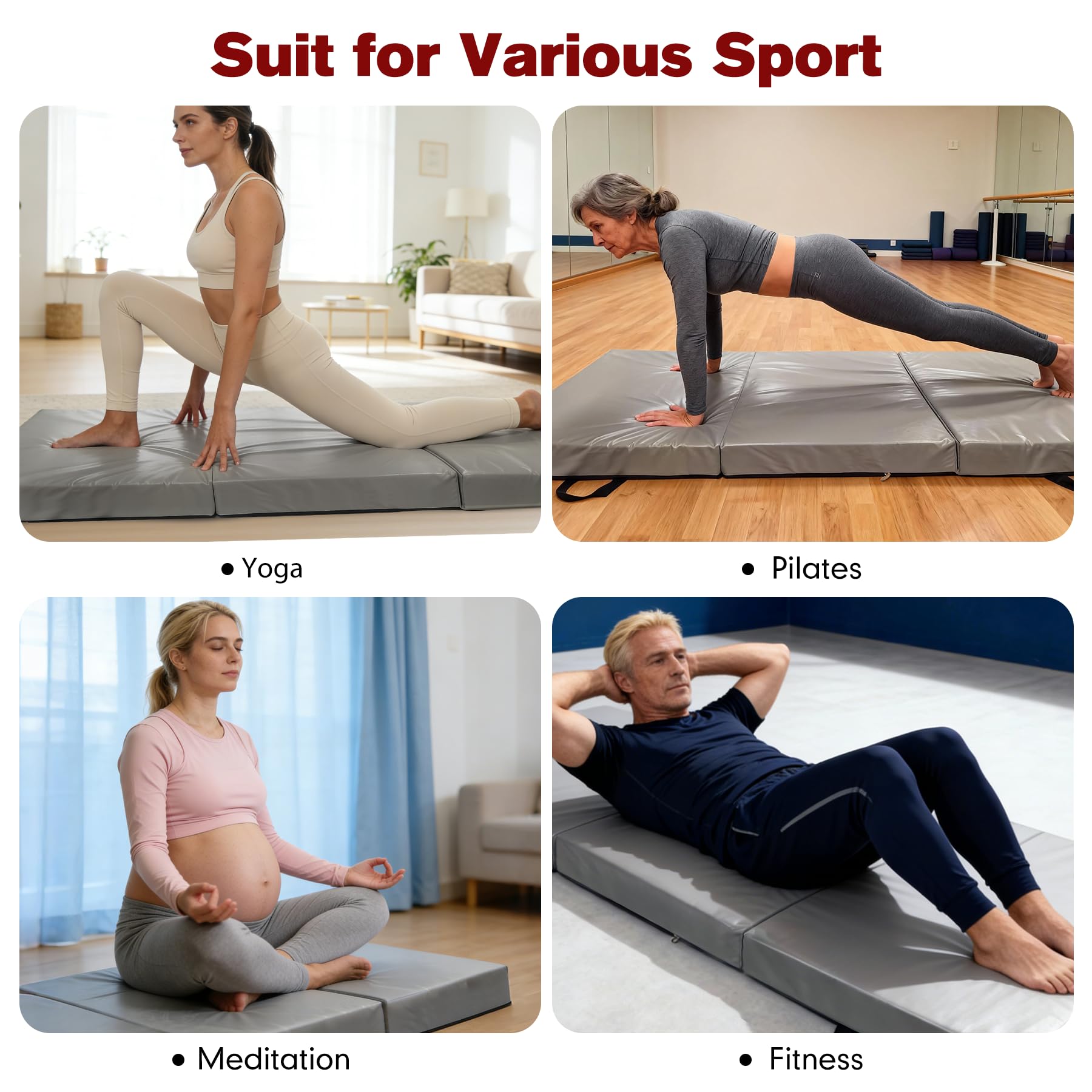 3 Inch Thick Yoga Mat 72 * 32 * 3 inch Extra Thick Exercise Mats Non-Slip Workout Mat for Pilates