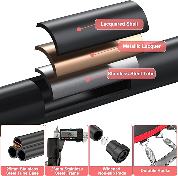 450 LBS Foldable Mini Trampoline for Adults & Kids 40" Rebounder Trampoline with Adjustable Foam Bar for Indoor Workout Fitness