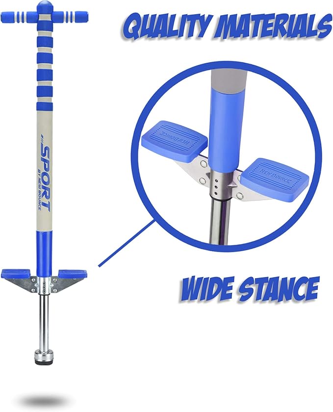 New Bounce Pogo Stick for Kids - Pogo Sticks, 40 to 80 Lbs - Sport Edition, Quality, Easy Grip, PogoStick for Hours of Wholesome Fun