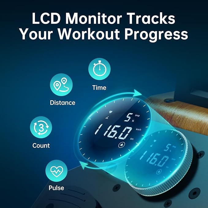 PASYOU Water Rowing Machines for Home Oak Wood Foldable Rower Machine 350LB Weight Capacity, 6 Levels Adjustable Row Machines with Monitor & Device Holder & 14L Tank, Bluetooth with Kinomap APP