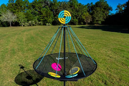 Waboba Hitman Flying Disc Target Game, 2 in 1 Foldable Throwing Garden Game with 4 Silicone Wingman Discs Included, Fun for All Ages, One Size