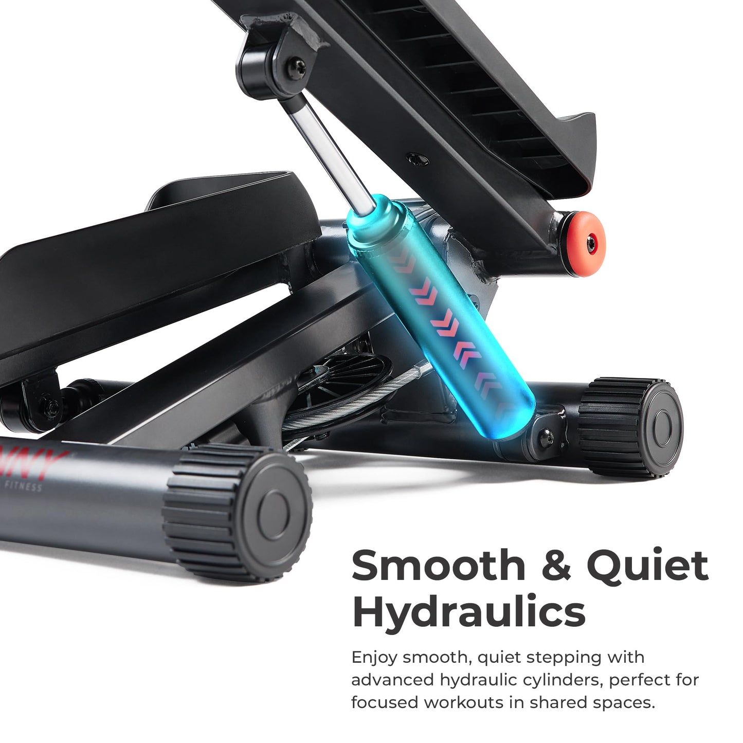 Sunny Health & Fitness Mini Stair Stepper with Resistance Bands for Cardio