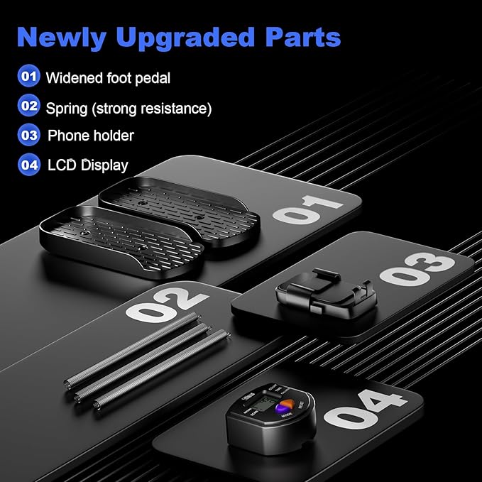 Stair Stepper for Home Gym, 350lbs Vertical Climber Machine with LCD Display, Non-Slip Pedals & 350lb Capacity Compact Folding Cardio Exercise Climber