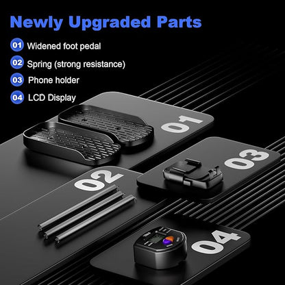 Stair Stepper for Home Gym, 350lbs Vertical Climber Machine with LCD Display, Non-Slip Pedals & 350lb Capacity Compact Folding Cardio Exercise Climber