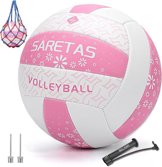 Beach/Water/Sand Volleyballs, Outdoor/Indoor Official Size, Soft Touch Volleyball for Beginners