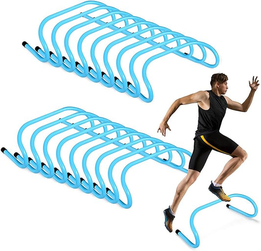 Wettarn 18 Pcs 6" Speed Training Hurdles Durable Agility Training Hurdle Agility Plyometric and All Purpose Equipment for Athletes, Soccer, Basketball