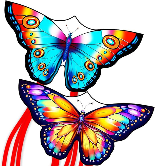 Xida Butterfly Kite for Kids & Adults, Easy to Fly, Ages 4-8, Large Kite with 300ft Handle, Perfect