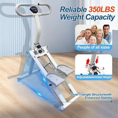 Stair Stepper for Home Vertical Climber, Foldable Full Body Exercise Aerobic Climbing Machines, Mountaineering Fitness Equipment with Adjustable Handles
