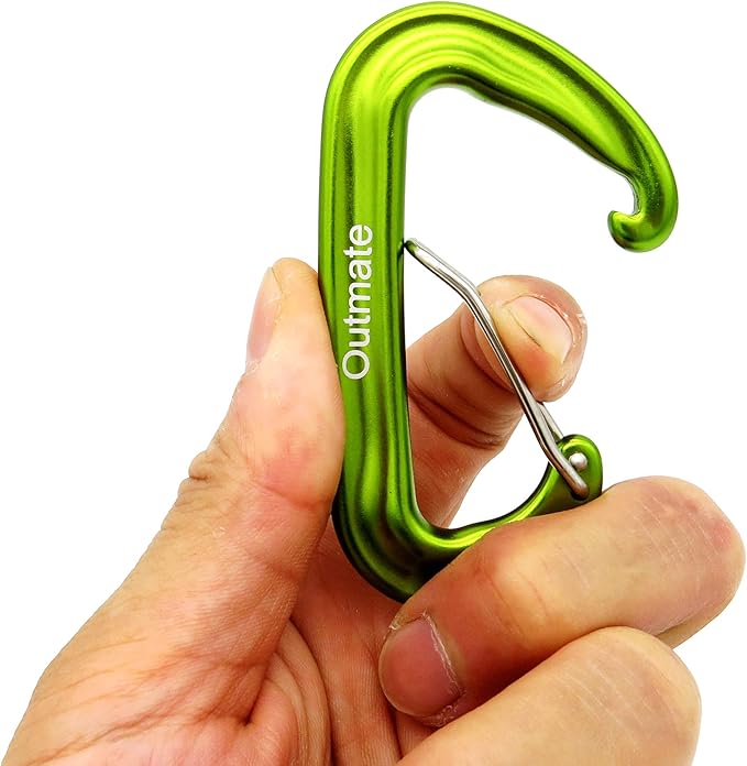 12kN 3.2"x2" Heavy-Duty Carabiner Clips - Durable, Lightweight Aluminum Alloy Carabiners for Hiking, Camping, Keychains, Dog Leashes, Hammocks & More