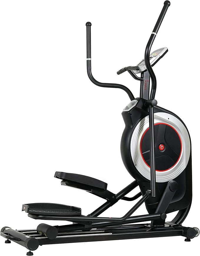 Sunny Health & Fitness Elliptical Trainer Machine w/Built-in Pulse Sensor, Low Impact Cardio Exerciser & Full-Body Cross Training for Home, Optional Free SunnyFit App Link & Electric w/300LB Load
