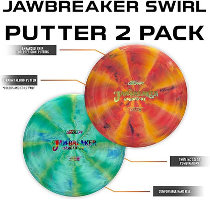 Discraft Jawbreaker Banger GT 2-Pack | Premium Putter Set in Updated Jawbreaker Plastic - Varied Colors & Foils - 173-174g