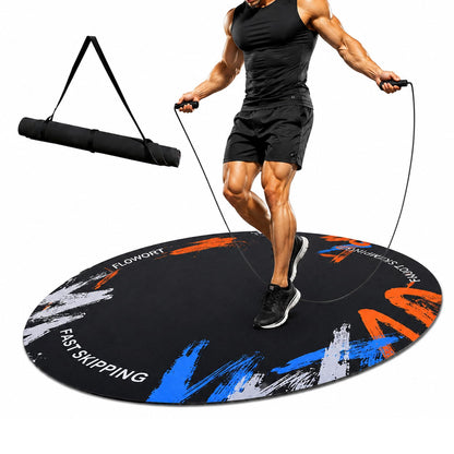 Jump Rope Mat, Shock-Absorbing Non-Slip Rubber Pad for Indoor and Outdoor