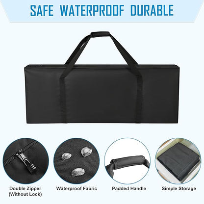 Sports Duffle Bag 47IN Extra Large Travel Duffel Luggage Bag with Upgrade 2-way Lockable Zippers, Durable & Water Resistant (47" Black)