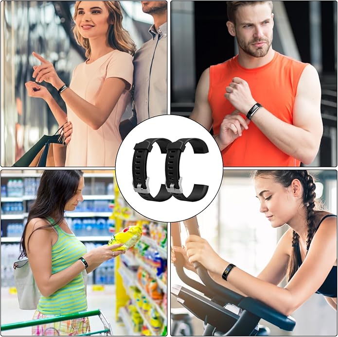 Watch Bands Replacement for ID115plus HR, Very Fit Pro Activity Fitness Tracker Wrist Bands Set, Multicolor Veryfitpro Smart Watch Strap Replacements