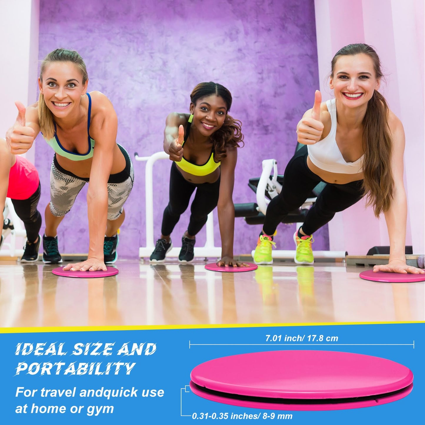 Jenaai 24 Pcs (12 Pairs) Core Sliders Exercise Glider Discs Bulk for Group Training Classes Fitness