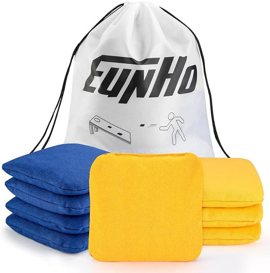 EunHo Cornhole Bags Set of 8 Regulation Size & Weight Corn Hole Bean Bags Official Professional All