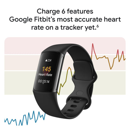 Google Fitbit Charge 6 - Fitness Tracker - Obsidian/Black