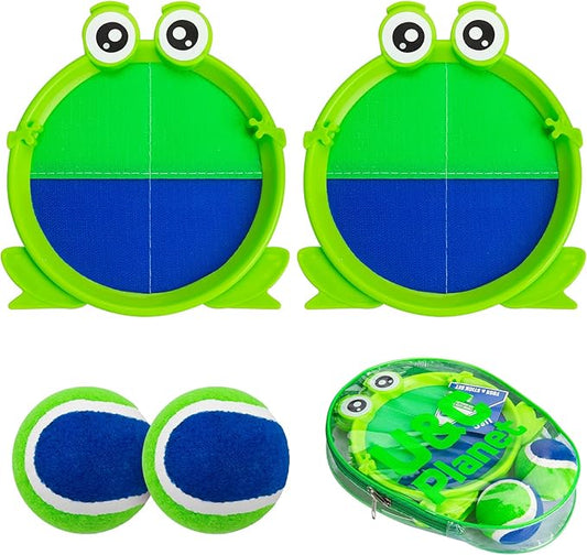 EVERICH Upgraded Toss and Catch Ball Game Set - Indoor and Outdoor Games for Kids 3-12, Beach Sand
