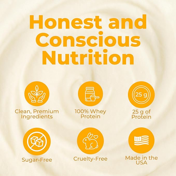 About Time Whey Protein Isolate Powder 25g Vanilla, Natural Ingredients, Non-GMO, Gluten-Free, Lactose-Free, Zero Sugar, Low Carb, 32 Servings