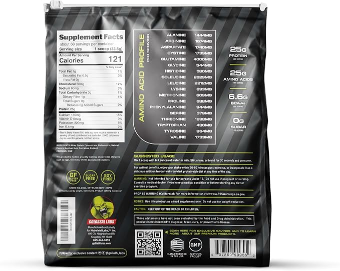 Muscle Protein Whey Powder [5 lbs/Pack of 1]??Cold Filtered, 25g Pure Protein, 6.6g BCAAs (Packaging May Vary) (5LB, Strawberry)