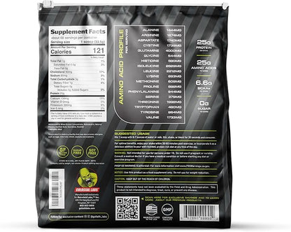 Muscle Protein Whey Powder [5 lbs/Pack of 1]??Cold Filtered, 25g Pure Protein, 6.6g BCAAs (Packaging May Vary) (5LB, Strawberry)