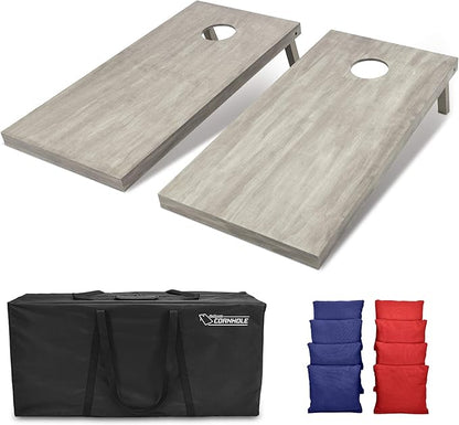 GoSports 4 ft x 2 ft Regulation Size Wooden Cornhole Boards Set - Includes Carrying Case and Bean Bags (Choose Your Colors) Over 100 Color Combinations