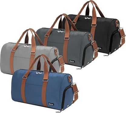 Kuston Sports Gym Bag with Shoe Compartment&Wet Pocket,Travel Duffel bag,Weekend Bag,Workout Bag Suitable for Men and Women