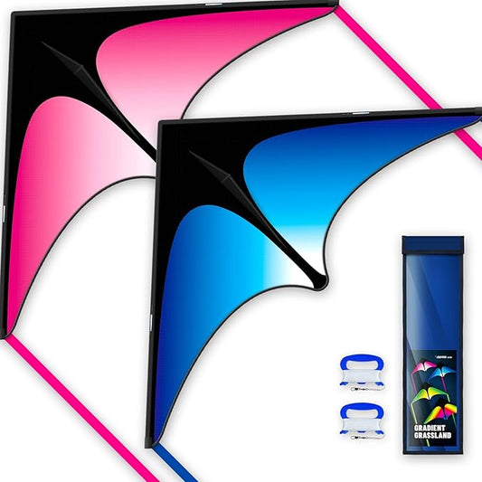Delta Kite Set for Kids and Adults，Extremely Easy to Launch for Beginners, Perfect for Beaches and