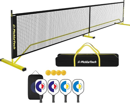 Portable Pickleball Net - 22 FT USAPA Regulation Size, Applies to Indoor & Outdoor & Driveway, Pickle Ball Net System with Carrying Bag